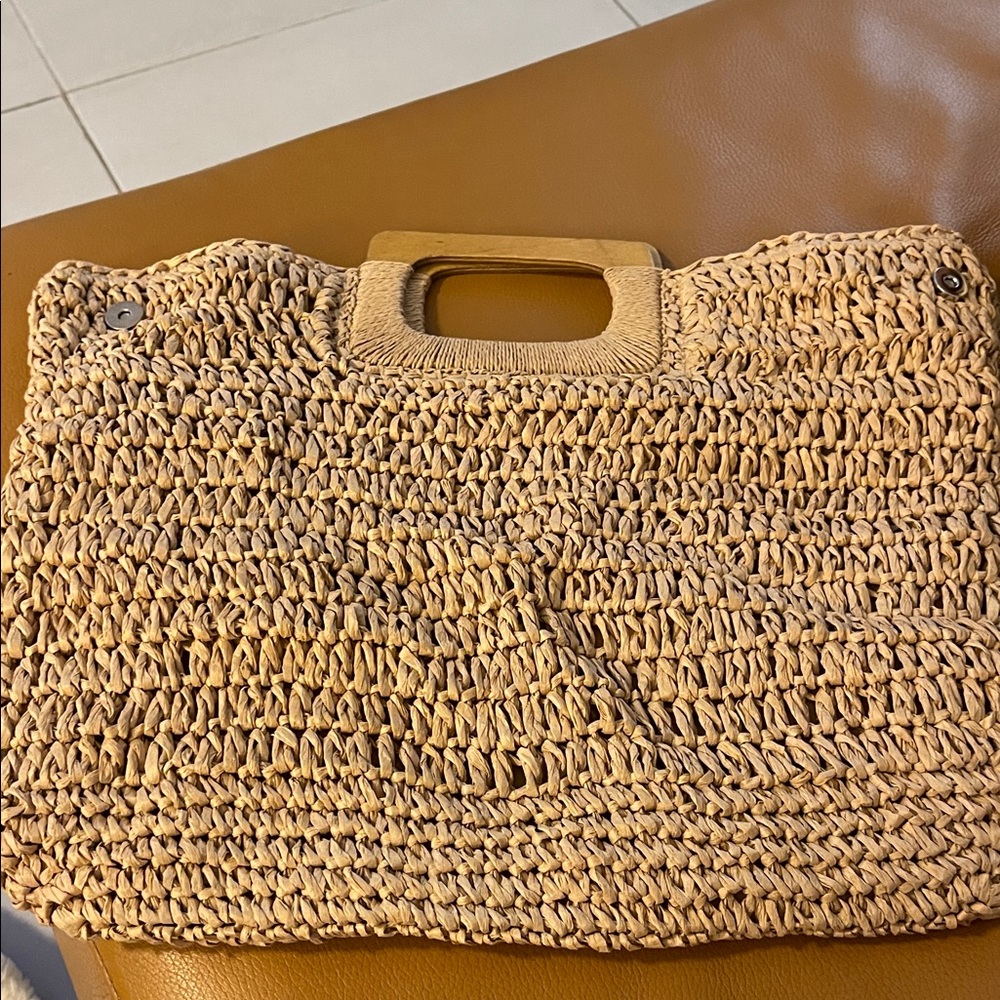 Woven Tan Handbag